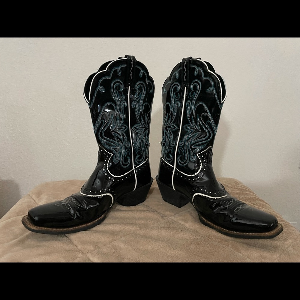 Ariat Patent Leather Cowgirl Boots US 9B EU 40M